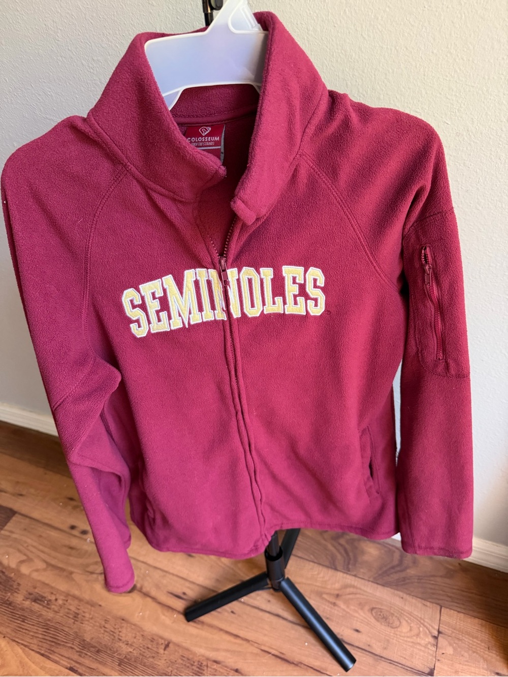 Colosseum Women's Seminoles Full-Zip Teddy Jacket - Maroon